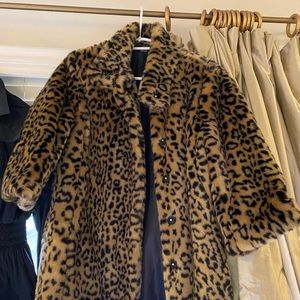 Cutest faux fur leopard coat